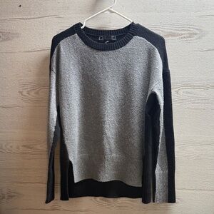 BCBG Max Azria Black Gray color block sweater size XS